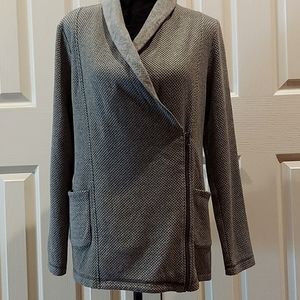 Talbots Grey Semi-Zip Cardigan